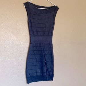 NWOT FRENCH CONNECTION bandage/body con mini dress in slate blue sz 2